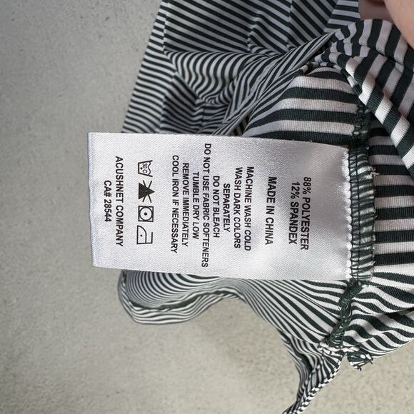 FootJoy Polo Shirt Mens Large Black White Stripes Collared Performance Stretch - Picture 10 of 15